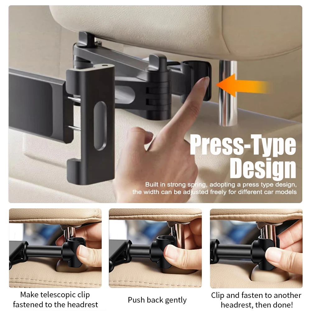 Toddler Tablet Accessories - 접이식 자동차 휴대폰 홀더 어린이용 뒷좌석