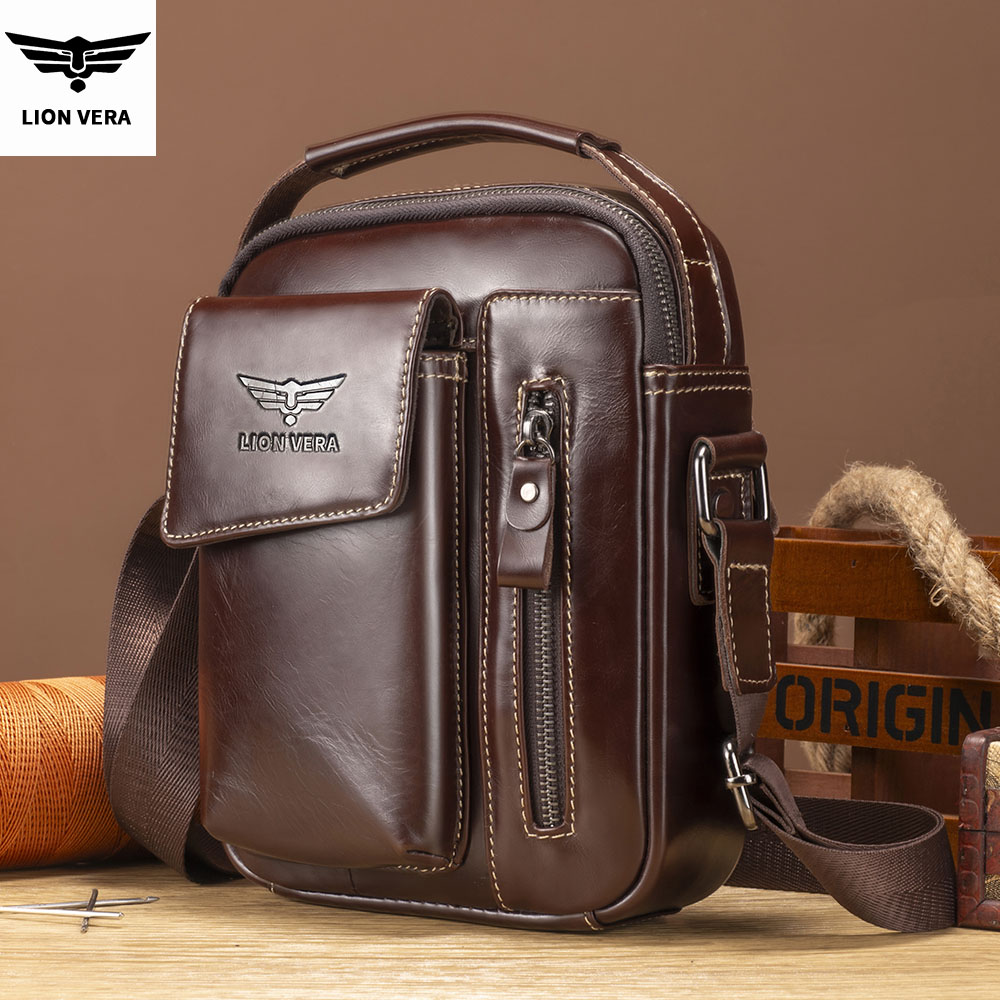 Tablet Shoulder Bag - LION VERA 남성용 정품 가죽 숄더백