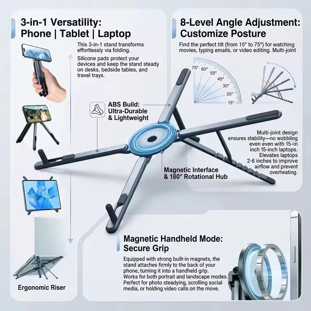 Tablet Ipad Accessories - 휴대용 자석식 휴대폰 거치대 & 셀카봉
