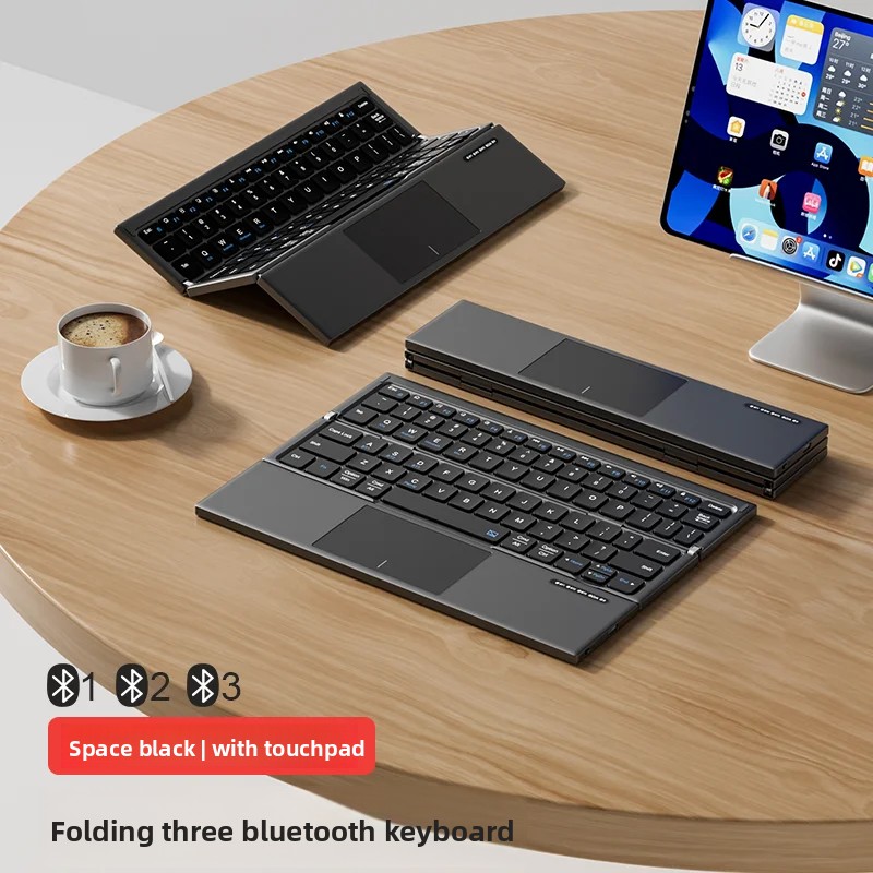 Tablet Accessories Gifts - 태블릿 키보드 트리플 폴드 휴대용 터치패드
