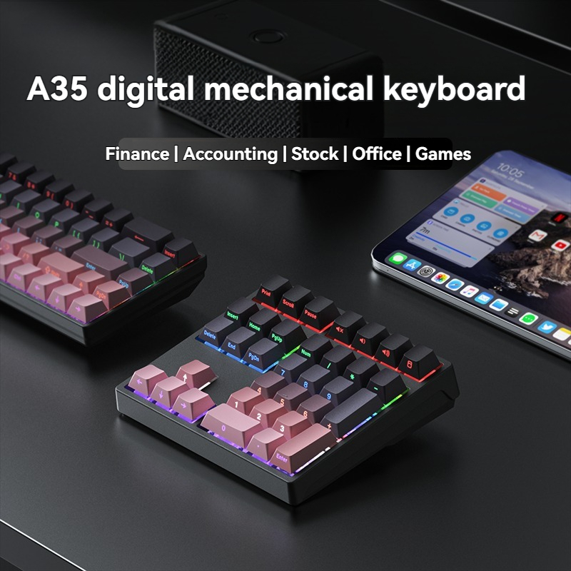 A35 숫자 키보드 유선 단일 모드 34 키 RGB 오 - Tablet Accessories Gifts 리뷰 및 가격
