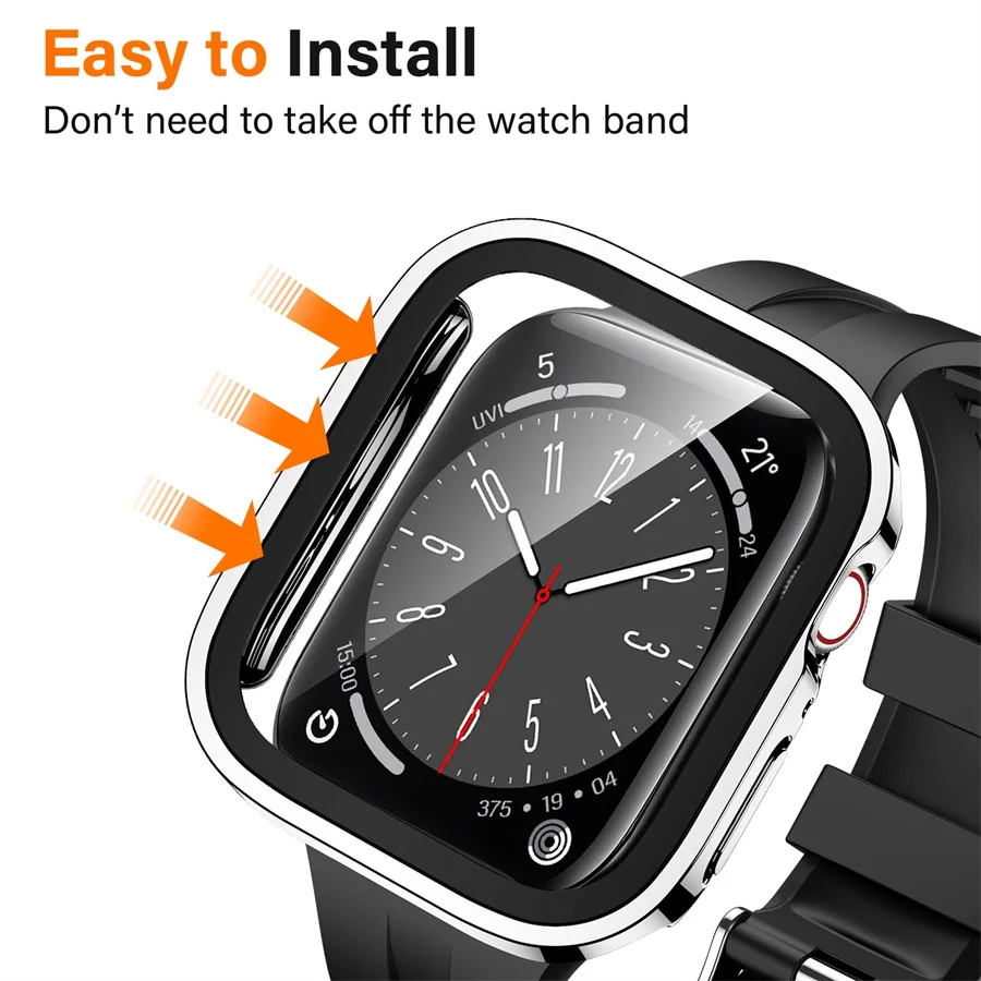 Apple Watch 케이스 시리즈 용 유리 + 커버  - Tablet Accessories For Girls 리뷰 및 가격