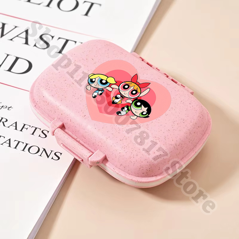 귀여운 파워퍼프걸 알약 보관함, 칸막이가 있는 휴대용  - Tablet Accessories Gifts 리뷰 및 가격
