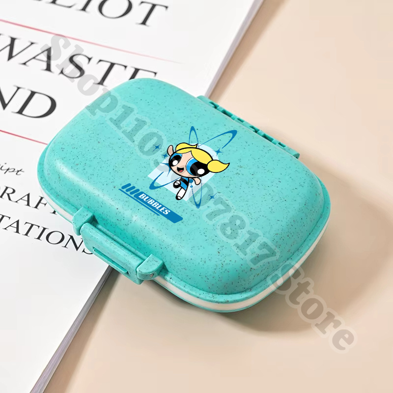 귀여운 파워퍼프걸 알약 보관함, 칸막이가 있는 휴대용  - Tablet Accessories Gifts 리뷰 및 가격