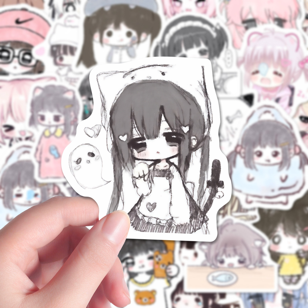 62PCS 귀여운 소녀 낙서 스티커 ACGN 만화 애니 - Tablet Accessories For Girls 리뷰 및 가격