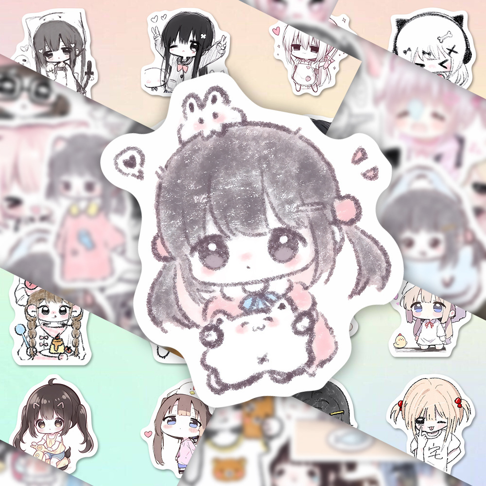 62PCS 귀여운 소녀 낙서 스티커 ACGN 만화 애니 - Tablet Accessories For Girls 리뷰 및 가격