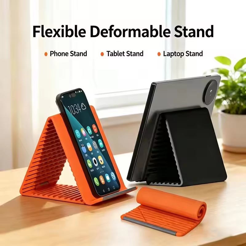 휴대용 실리콘 폰/태블릿/노트북 거치대, 창의적인 접이 - Tablet Accessories 리뷰 및 가격